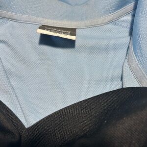 Nike Light Blue and Black Polo Shirt